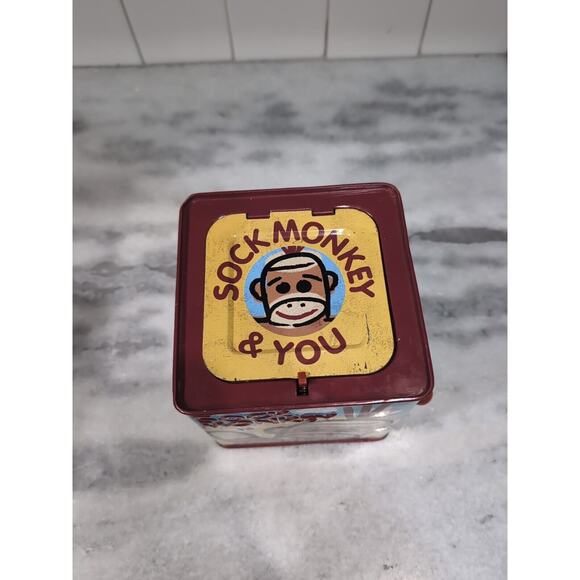 Jack In The Box Sock Monkey Toy, Schilling 2008 Toy, HTF Collectible, Kids Gift - Picture 6 of 8